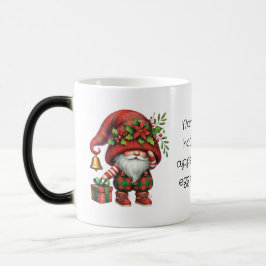 Caneca Mágica Crie a sua Xadrez de Natal Gnomas Poinsettias