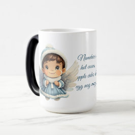 Caneca Mágica Crie Seu Próprio Anjo Azul Menino Morena Natal