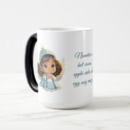 Caneca Mágica Crie seu próprio Anjo Latim Natal Azul