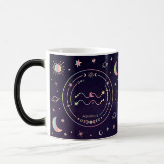 Caneca Mágica Crie seu próprio Astrologia Zodiac Aquarius