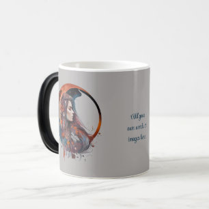 Caneca Mágica Crie Seu Próprio Boho Floral Outono Lua