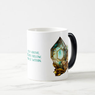 Caneca Mágica Crie Seu Próprio Cristal De Borboleta Steampunk
