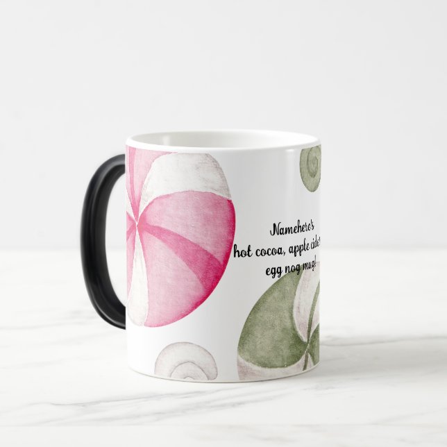 Caneca Mágica Crie seu próprio doce de hortelã-pimenta no Natal (Frente Esquerda)