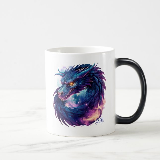 Caneca Mágica Crie Seu Próprio Dragão Roxo Místico (Direita)