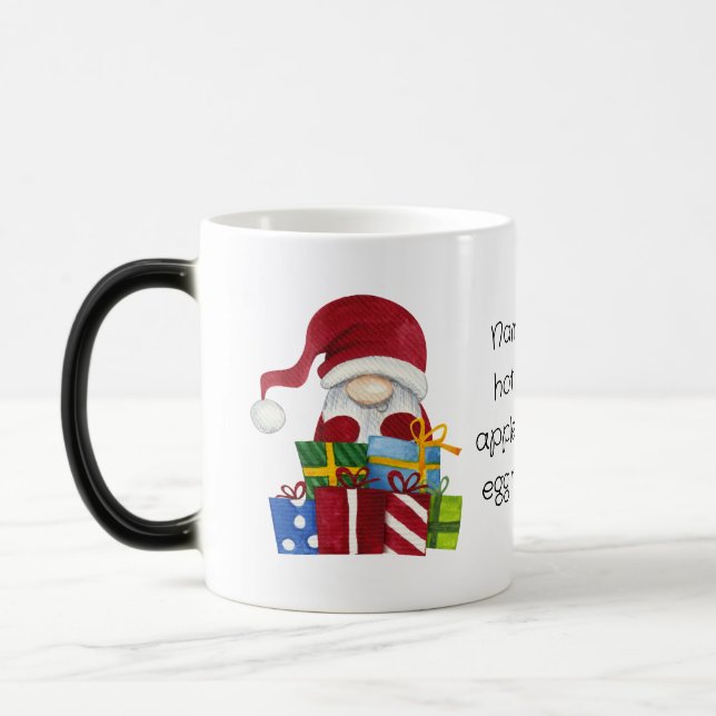Caneca Mágica Crie Seu Próprio Gnome de Natal Alegre e Presentes (Esquerda)