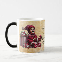 Caneca Mágica Crie Seu Próprio Gnome de Natal Antigo Sorrindo