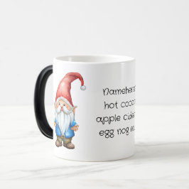 Caneca Mágica Crie seu próprio Gnome de Natal Vermelho e Azul
