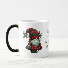 Caneca Mágica Crie Seu Próprio Gnome Escocês de Natal Xadrez