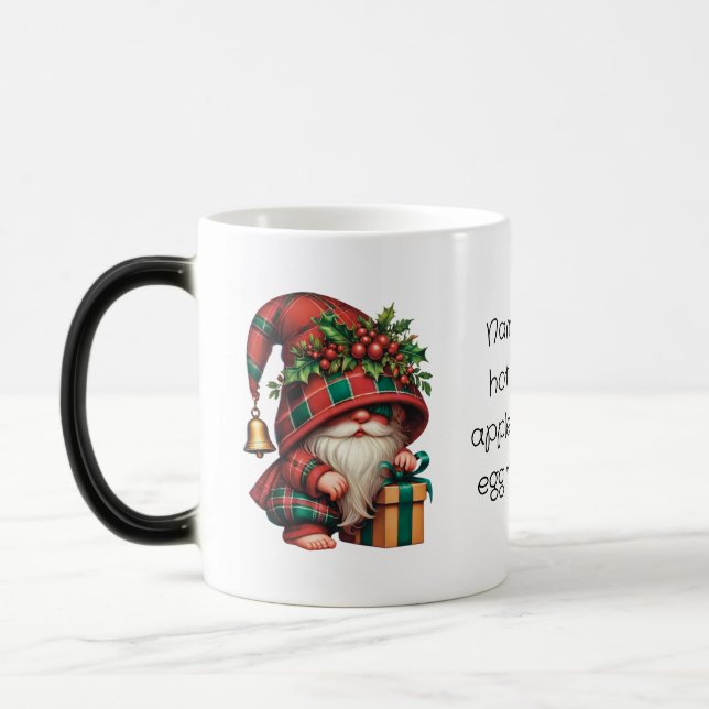 Caneca Mágica Crie seu próprio Gnomo de Xadrez de Natal adorável (Esquerda)