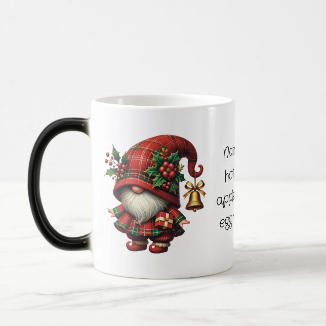 Caneca Mágica Crie seu próprio Gnomo de Xadrez de Natal feliz (Esquerda)