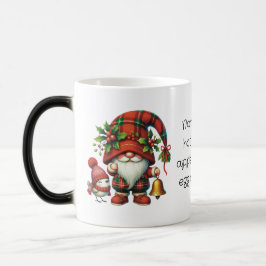 Caneca Mágica Crie Seu Próprio Papai Noel Xadrez de Natal Alegre