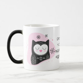 Caneca Mágica Crie Seu Próprio Papão de Neve Retrô Rosa de Natal