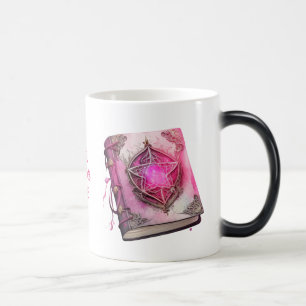 Caneca Mágica Crie seu próprio Pentágono rosa Grimoire