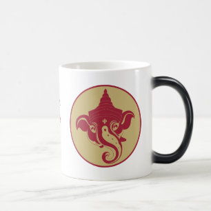 Caneca Mágica Crie seu próprio Red & Dourado Ganesh