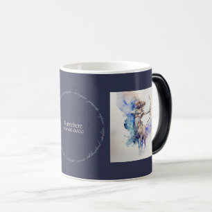 Caneca Mágica Crie seu próprio Sagitário Dourado e Azul Zodiac