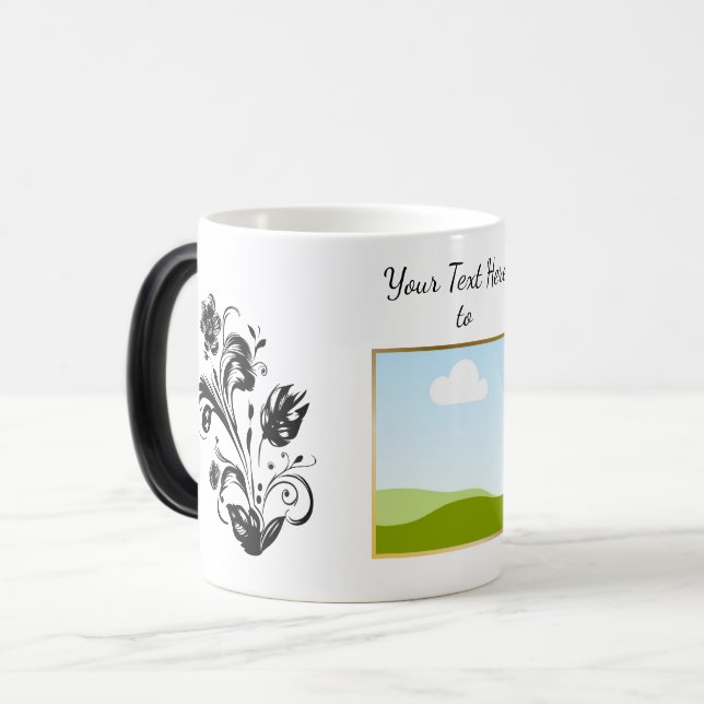 Caneca Mágica Crie seu próprio texto de modelo personalizado (Frente Esquerda)
