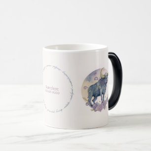 Caneca Mágica Crie Sua Própria Aquarela Roxa Taurus Zodiac