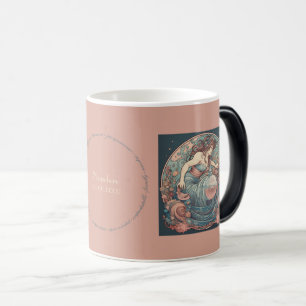 Caneca Mágica Crie sua própria arte Nouveau Aquarius Zodiac