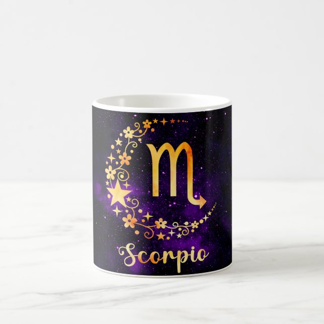 Caneca Mágica Crie sua própria astrologia Zodiac Scorpio (Centro)