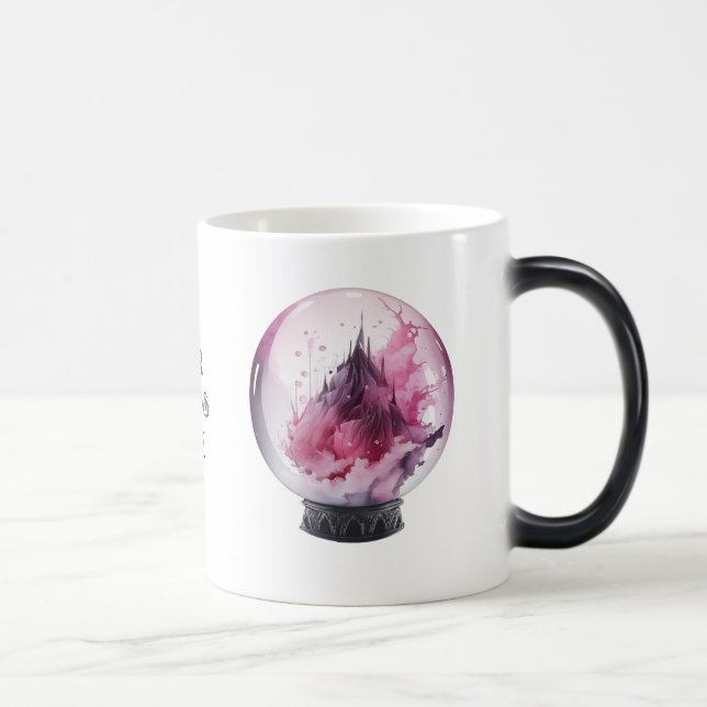 Caneca Mágica Crie sua própria bola de cristal rosa (Direita)