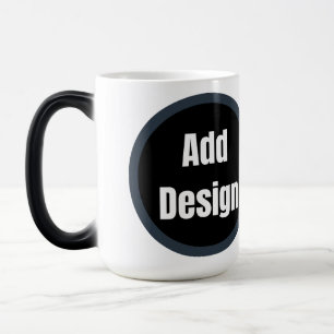 Caneca Mágica Crie sua própria cinza escura azul personalizada