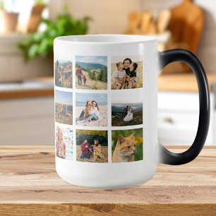 Caneca Mágica Crie Sua Própria Colagem de 21 Fotos