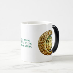 Caneca Mágica Crie Sua Própria Lua Vitoriana Crescente Steampunk