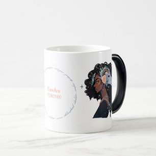 Caneca Mágica Crie Sua Própria Mulher Afro-Americana Sagitário