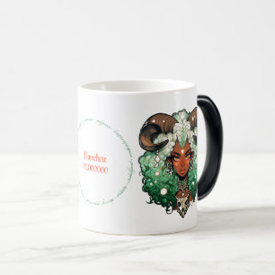 Caneca Mágica Crie Sua Própria Mulher Afro-Americana Touro