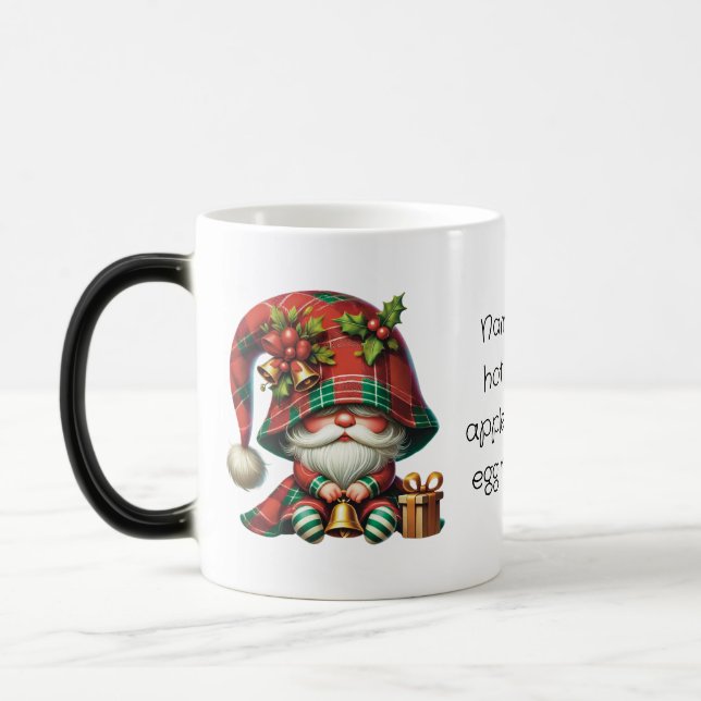 Caneca Mágica Crie sua Xadrez de Natal Holly Sinos (Esquerda)