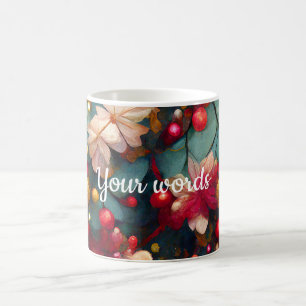 Caneca Mágica Crie suas próprias flores e berries de Natal