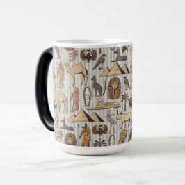 Caneca Mágica Cultura Vintage Egípcia Antiga, Arte de Design