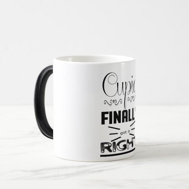 Caneca Mágica cupid finally got it right (Frente Esquerda)