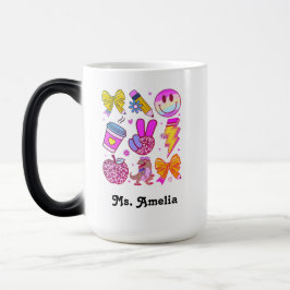 Caneca Mágica Custom Name Mug, Custom Teacher Mug,Back to school