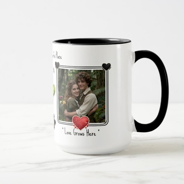 Caneca Mágica Custom Photo Valentines Coffee Mugs Online Dating (Direita)