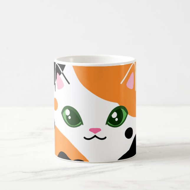 Caneca Mágica Cute Calico Cat Mug (Centro)