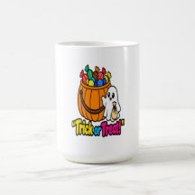 Cute Ghost Halloween Trick or Treat Candy Bucket T
