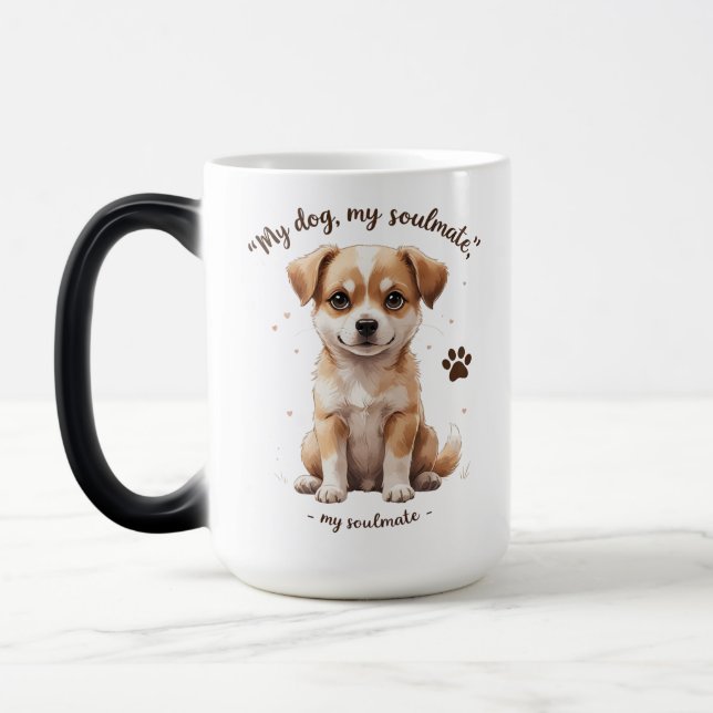 Caneca Mágica Cute Puppy Quote Morphing Mug (15 oz) (Esquerda)