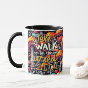 Caneca Mágica de Cogumelo de Duas Faces Retro
