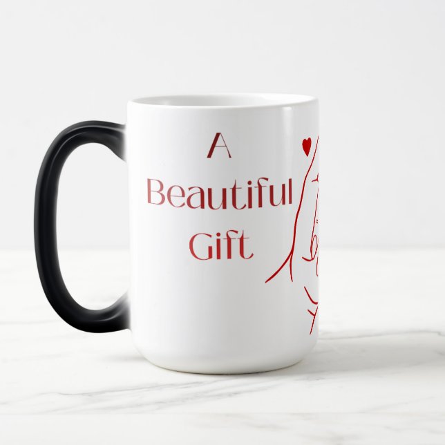 Caneca Mágica de Mudança de Cor 'Um Presente Lindo (Esquerda)