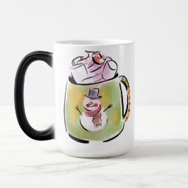 Caneca mágica de neve e cacau