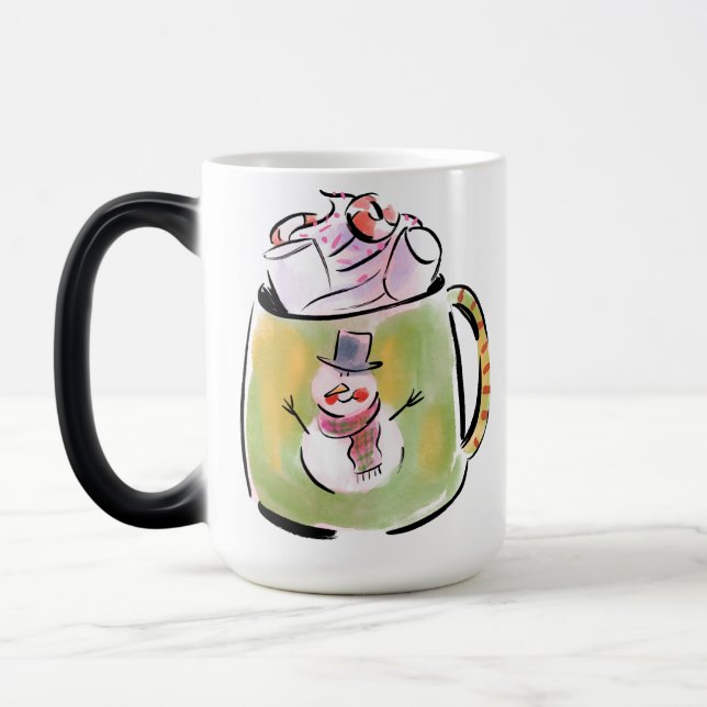 Caneca mágica de neve e cacau (Esquerda)