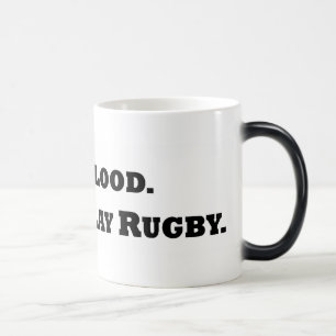 Caneca Mágica Dê o sangue. Jogue o rugby