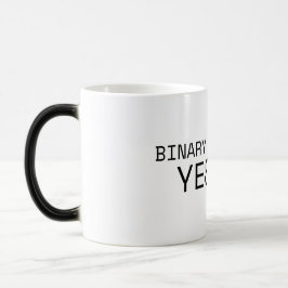 Caneca Mágica Decisão Binária Sim Não Minimalista Máquina de Esc