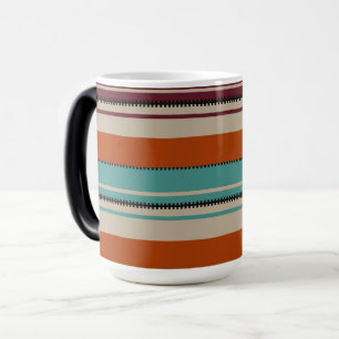 Caneca Mágica Decoração Sudoeste Tons de Outono Listras 