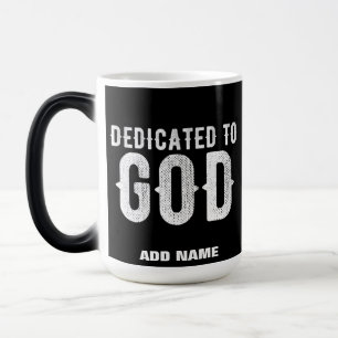 CANECA MÁGICA DEDICADO A DEUS TEXTO BRANCO PERSONALIZÁVEL LEGAL