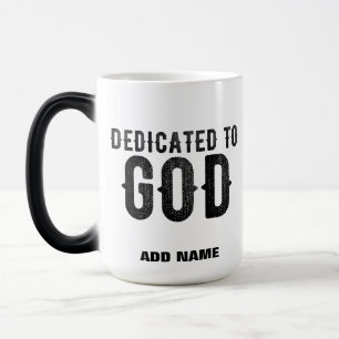 CANECA MÁGICA DEDICADO A DEUS TEXTO NEGRO LEGAL PERSONALIZÁVEL