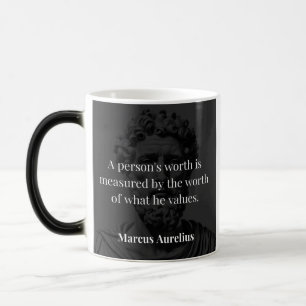 Caneca Mágica Definindo Valor: Marcus Aurelius em Valores
