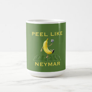 Caneca Mágica Descasque Como um Campeão Banana de Futebol Engraç