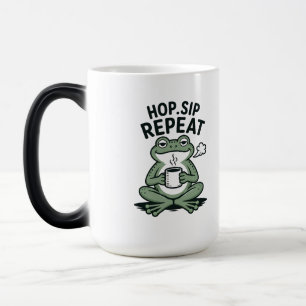 Caneca Mágica Design de Café de Sapo Divertido Saltar Beber Repe